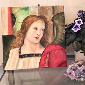 🎄🎨Christmas Angel Oil Painting Canvas Wall Art